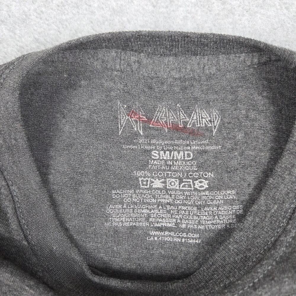 Def Leppard Small/Medium Heather Gray Long Sleeve Graphc Band T-Shirt - Picture 5 of 8